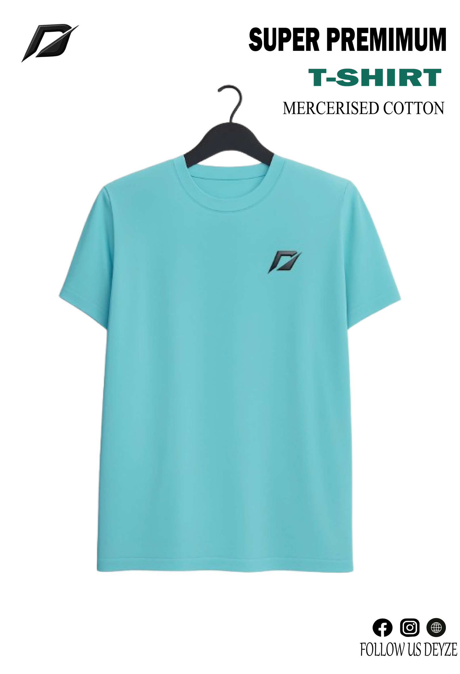 AQUA BLUE T SHIRT